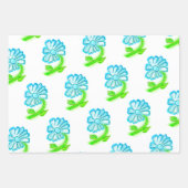 Hübsche Blumenzeichnungen Geschenkpapier Set (Vorderseite 3)