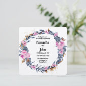 Hübsche Blumenzeremonie Einladung (Stehend Vorderseite)