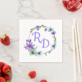 Hübsche Blumenzeremonie Mit Monogramm Hochzeit Serviette (Beispiel)