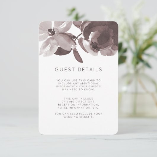 Hübsche Blumenzettel Begleitkarte (Stehend Vorderseite)