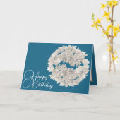 Hübsche Blumenzunge Weiße Orchidee Blume Garland G Karte (Gelbe Blume)