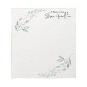 Hübsche Blumenzweigung "A Note From" Notepad Notizblock (Vorderseite)