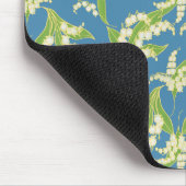 Hübsche Blumige Mauspad: Maiglöckchen, Blau Mousepad (Ecke)