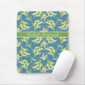 Hübsche Blumige Mauspad: Maiglöckchen, Blau Mousepad (Mit Mouse)