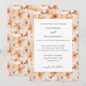 Hübsche Blush Pfirsich Blumen Hochzeit Einladung (Vorne/Hinten)