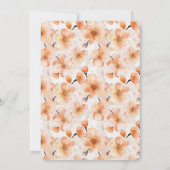 Hübsche Blush Pfirsich Blumen Hochzeit Einladung (Rückseite)
