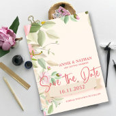 Hübsche Blush Pink Bläschen Hochzeit Sichern Sie d Save The Date