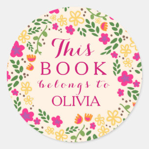 Hübsche Blüte Dieses Buch gehört zu Stickers Round