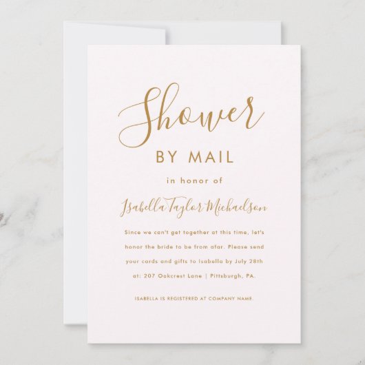 Hübsche Blüte mit Blumenmotiv Brautparty per Mail Einladung (Vorderseite)