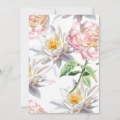 Hübsche Blüte mit Blumenmotiv Brautparty per Mail Einladung (Rückseite)