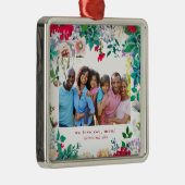 Hübsche Blüte mit Foto Ornament Geschenk für Mama Aus Metall (Rechts)