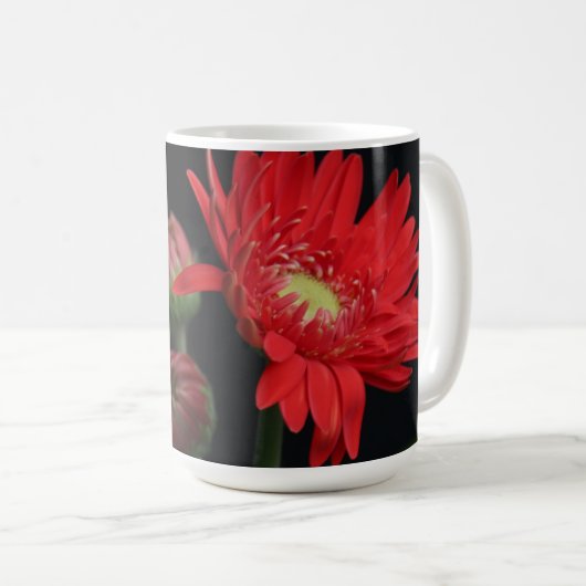 Hübsche Blüte, mit Vers von Psalm 118:24 Kaffeetasse (VorderseiteRechts)