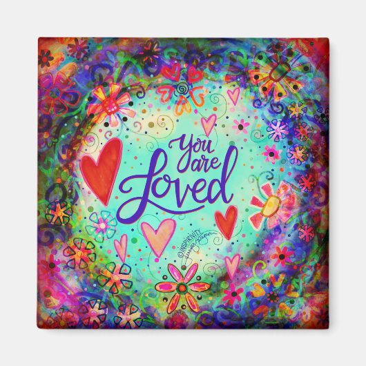 Hübsche Blüte Sie sind Liebling Inspirivity Magnet (Vorne)