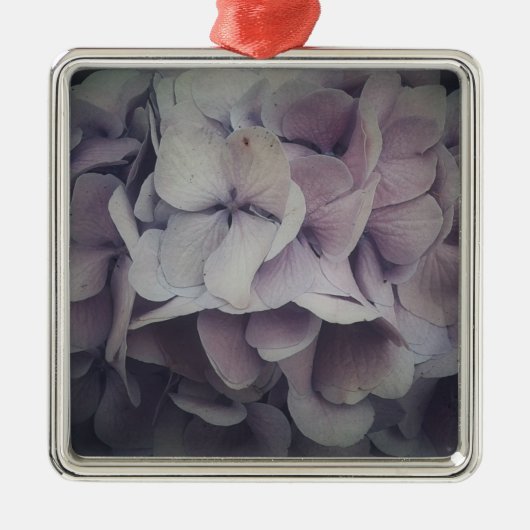 Hübsche Blüten Silbernes Ornament (Vorne)