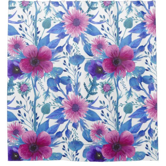 Hübsche Blütenblüte dekorativ, auffallend Duschvorhang (Vorderseite)