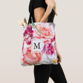 Hübsche Blütendrucke mit Monogramm Tasche (Von Nahem)