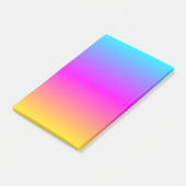 Hübsche Blütenfarben Gelb Rosa Aqua Post-it Klebezettel (angewinkelt)