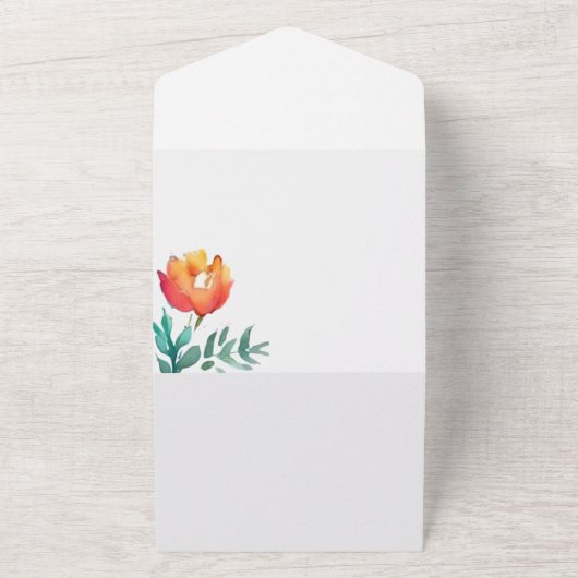 Hübsche Blütenfolder All In One Einladung (Außenbereich)