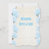 Hübsche Blütenhochzeit Einladung (Rückseite)