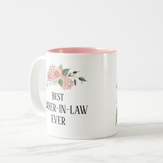 Hübsche Blütenmutter Zweifarbige Tasse (Vorderseite Links)