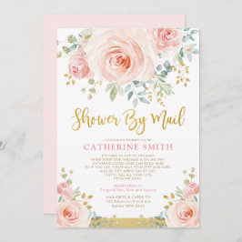 Hübsche Blütenpinke Blütenmädchendusche per Mail Einladung