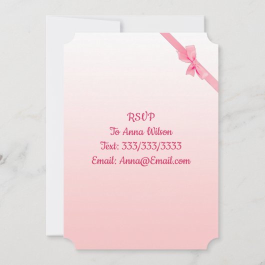 Hübsche Blütenpinsel-Mädchendusche Einladung (Rückseite)