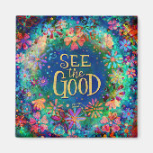 Hübsche Blütenpracht: Die gute farbige Inspirivitä Magnet (Vorne)