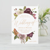 Hübsche Blütenpracht mit kalligrafischer Grüner Ho Einladung (Stehend Vorderseite)