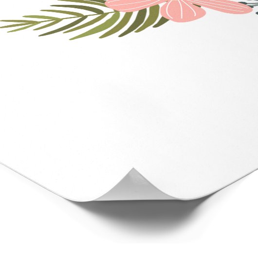 Hübsche Blütenzahl Poster (Ecke)