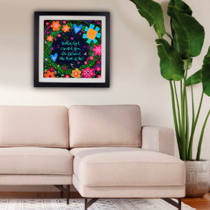 Hübsche BlüteWenn Gott erstellt Sie Inspirierend Z Poster