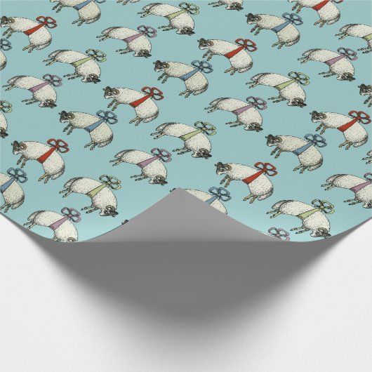 Hübsche Bogen-Schafe Collection™ - Geschenkpapier (Ecke)