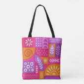 Hübsche Bohemian gemusterte Tote-Tasche Tasche (Rückseite)