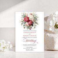 Hübsche Bohemian-Rot-Weiß-Gold-Rosen-Hochzeitseinl