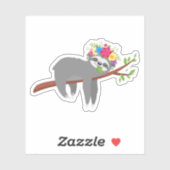 Hübsche Bohemische Blumenlatte Aufkleber (Blatt)