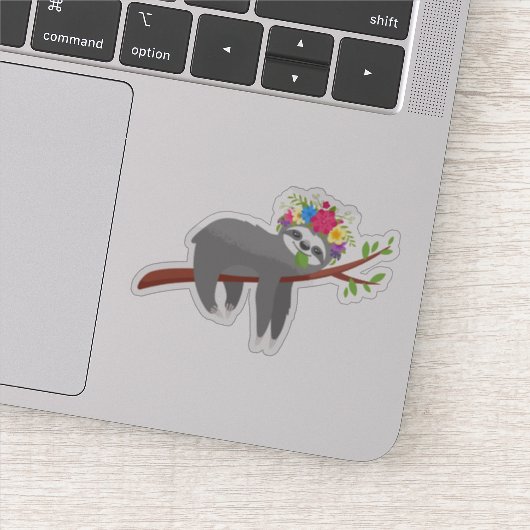 Hübsche Bohemische Blumenlatte Aufkleber (Detail)