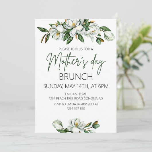 Hübsche Bohemische Blumenmütter Einladung (Stehend Vorderseite)