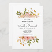 Hübsche Bohemische Blumenmütter Einladung (Vorne/Hinten)