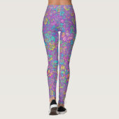 Hübsche Bohemische Wildblume Blumenmuster Leggings (Rückseite)