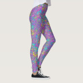 Hübsche Bohemische Wildblume Blumenmuster Leggings (Rechts)