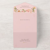 Hübsche böhmische Blumenhochzeit All In One Einladung (Außenbereich)