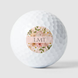 Hübsche böhmische Blumeninitialen Golfball