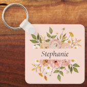 Hübsche böhmische Blumenmütter Schlüsselanhänger (Vorderseite)