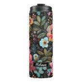 Hübsche BoHo Chalk Florals Thermal Tumbler Thermosbecher (Vorderseite)