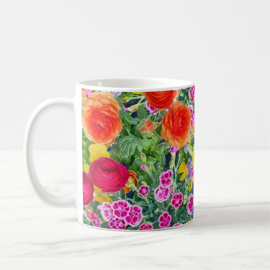 Hübsche boho feder blühende Kaffee Tasse (Links)
