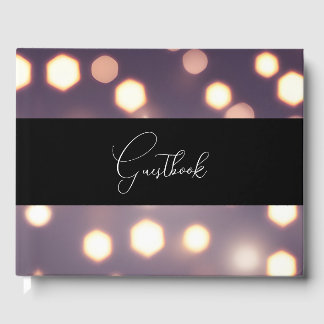 Hübsche Bokeh-Background-Hochzeit Gästebuch