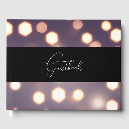 Hübsche Bokeh-Background-Hochzeit Gästebuch (Vorderseite)
