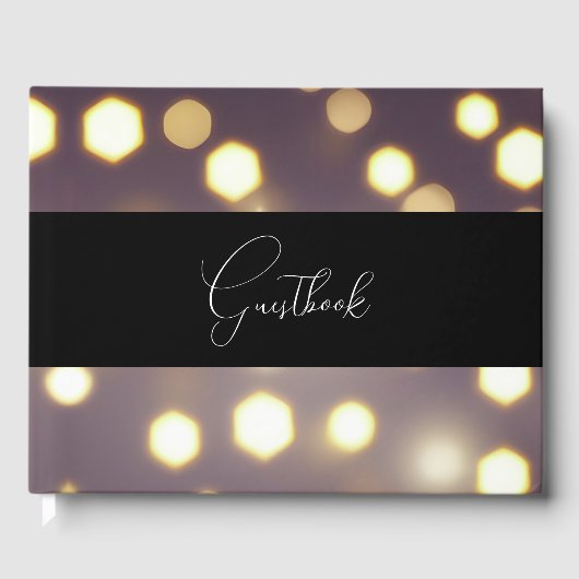 Hübsche Bokeh-Background-Hochzeit Gästebuch (Vorderseite)