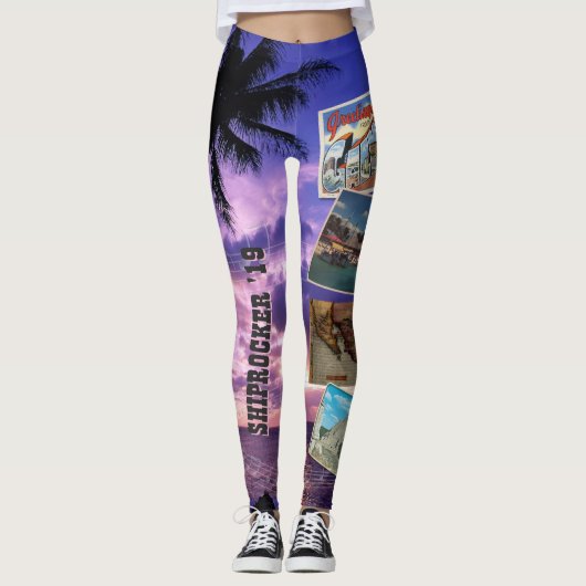Hübsche böse Damen - Postkarten Leggings (Vorderseite)
