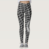 Hübsche böse Damen - Schädel SR19 u. Broncs Leggings (Vorderseite)