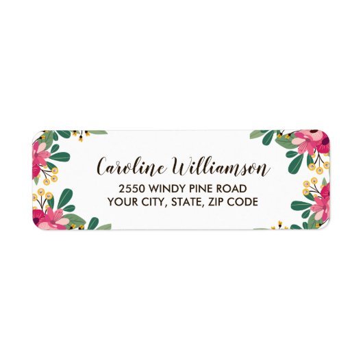 Hübsche botanisch-rosa Blume nach Maß (Vorne)